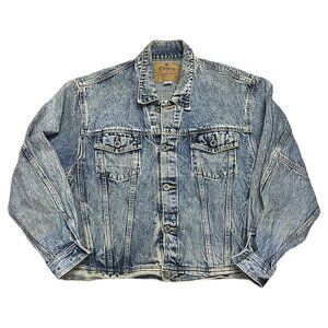 Edwin VINTAGE 90s Retro Denim Heavy Duty Retro Jean Jacket - Size Small